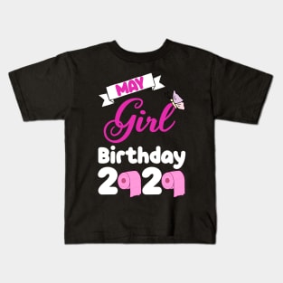 May girl birthday 2020 pink Kids T-Shirt